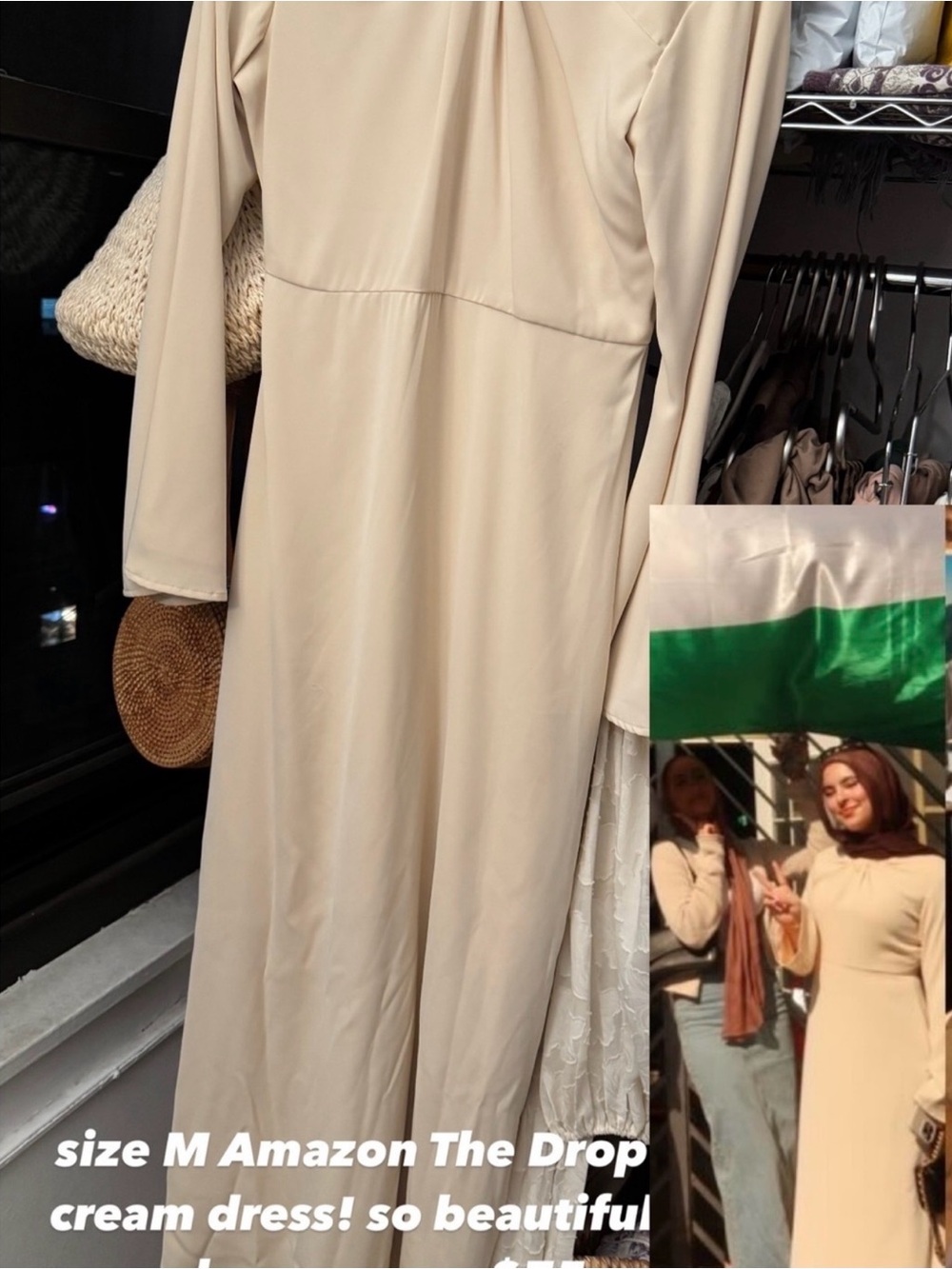 Amazon The Drop Maxi Dress in Cream/Oat